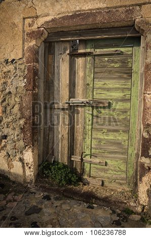 Old Door, Pyrgos, Santorini, Greece