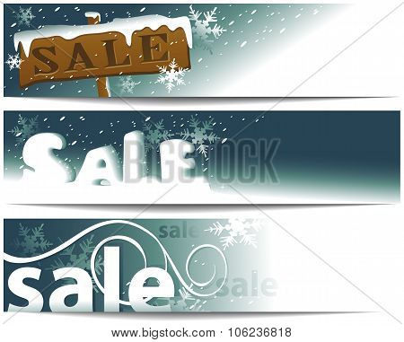Winter sale banners