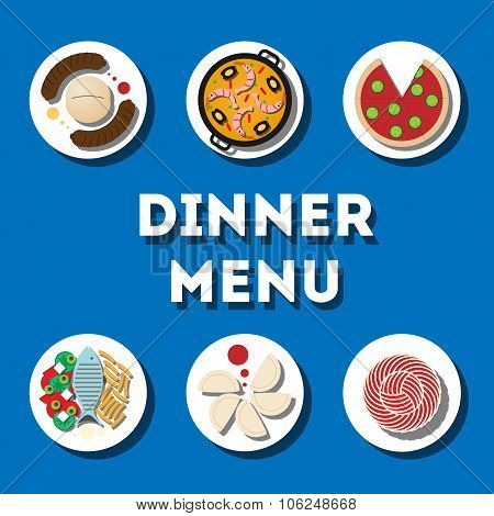 Dinner Menu, Modern Flat Icon