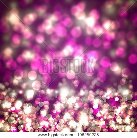 Blue Violet Bokeh Abstract Light Background