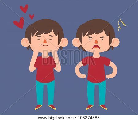 Cute Boy In Different Poses