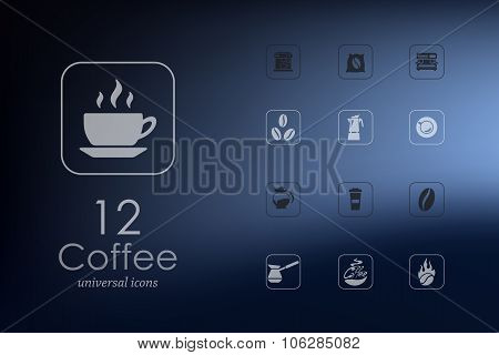 Set of coffee icons