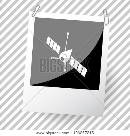 spaceship. Photoframe. Vector icon.