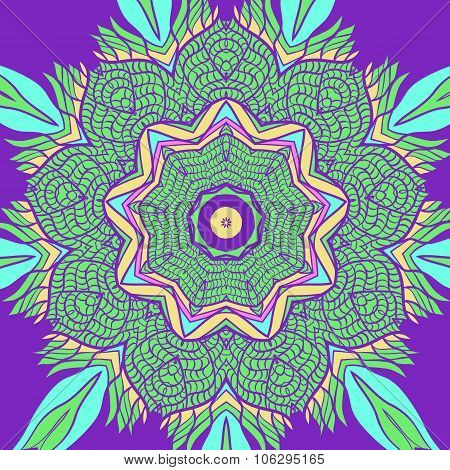 Circular hand-drawn ornament