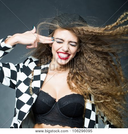 Attractive Woman Eyes Shut