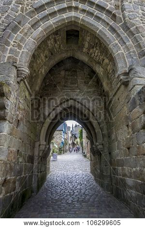 Dinan City Wall Gateway, Brittany, France