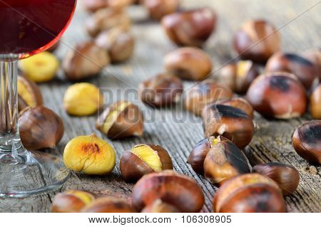 Chestnuts and wine