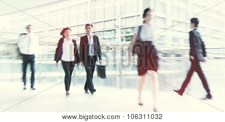 People commuting in Hong Kong Pedestrian Concept