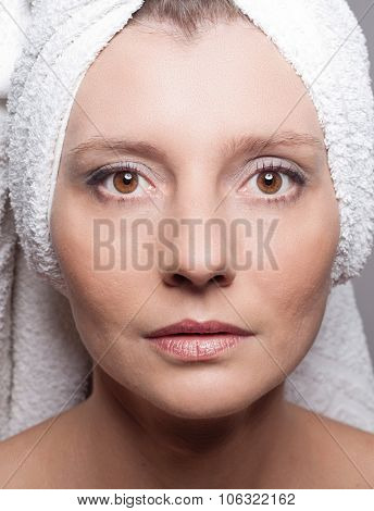 Beauty concept - skin care, anti-aging procedures, rejuvenation, lifting, tightening of facial skin