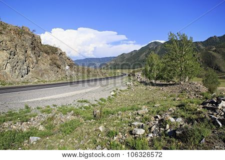 Beautiful Chuysky Trakt in Altai Mountains.