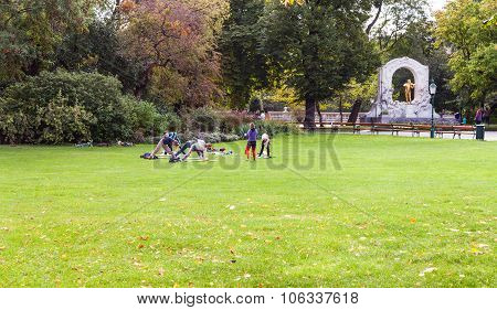 Gymnastics In Stadtpark, Vienna
