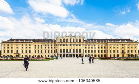 Tourists Near Schloss Schonbrunn Palace, Vienna
