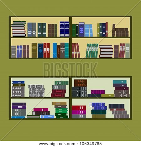 bookshelf flat design