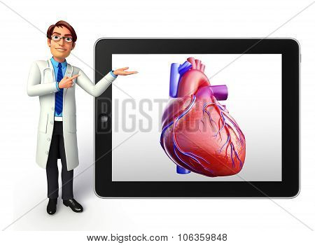 Young Doctor With Heart Anatomy