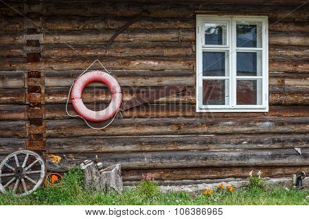 Country yard with various junk