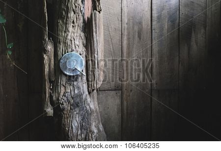 shower valve in outdoor bathroom