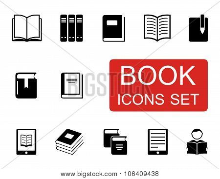 book icons set