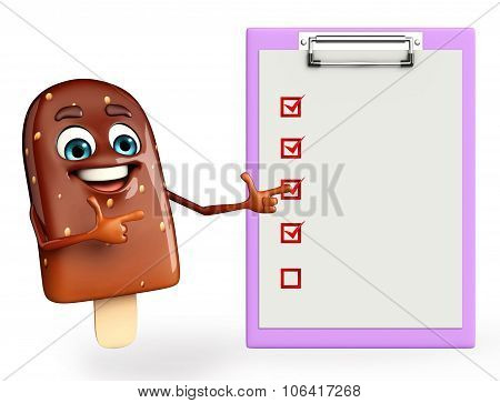 Candy Character With Notepad