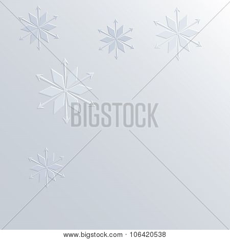 snowflake pattern on paper background 3d surround