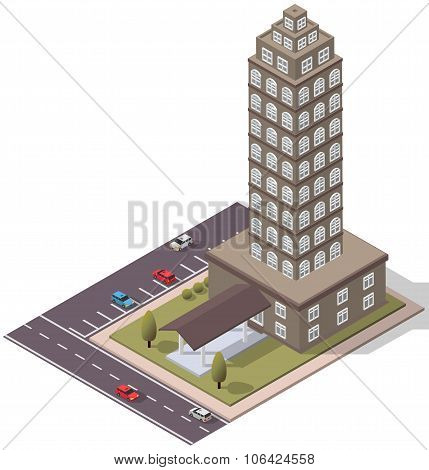 Vector Isometric Flats Apartment