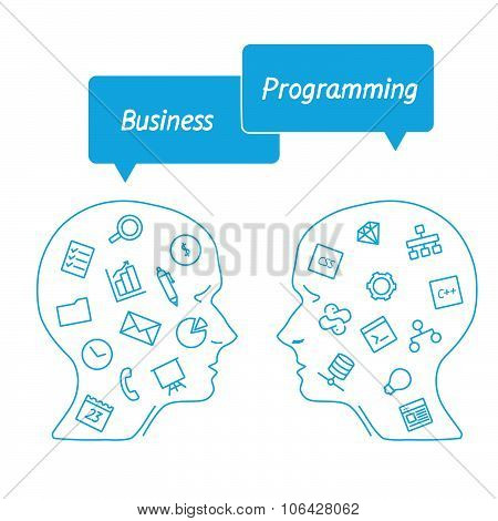 Favorite of software programmers in the form icons