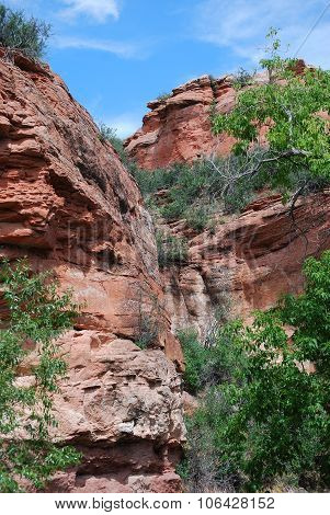Red rock formation.