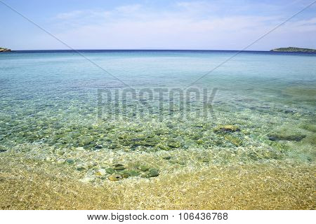 Chrissi Ammos beach in Andros Greece