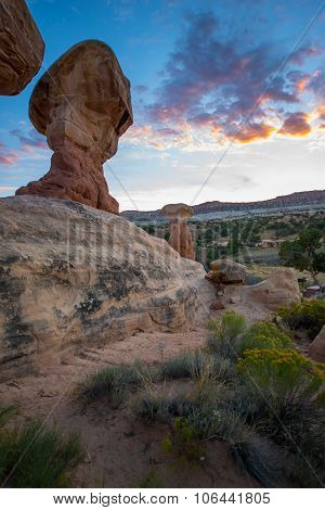 Hoodoos At Sunset Devils Garden