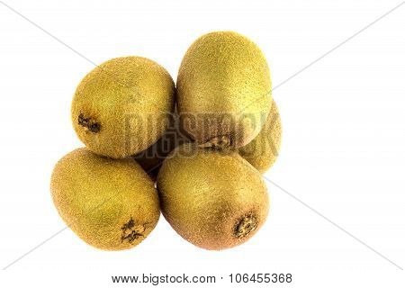 Kiwi Fruit On White Background
