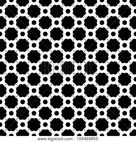 Vector modern seamless geometry pattern dots black and white abstract