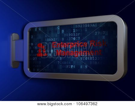Finance concept: Enterprice Risk Management and Business Meeting on billboard background