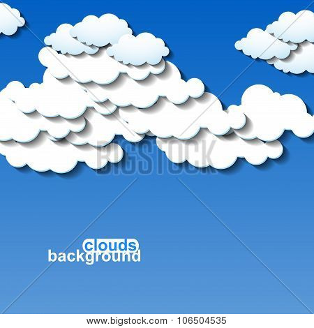 Clouds background. Vector illustration. Eps 10