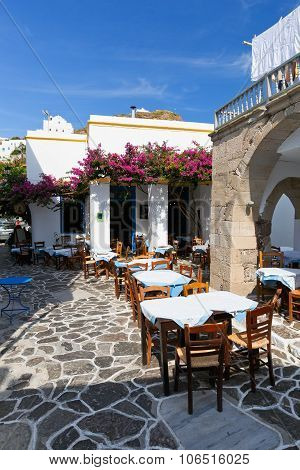 Plaka village, Milos island.