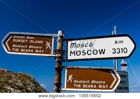 Sign On The Mainland At Dursey Sound