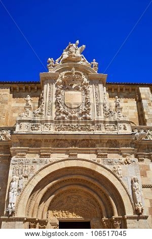 Leon San Isidoro church by the way of saint James at Castilla Spain