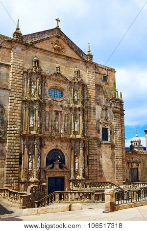 Santiago de Compostela end of Saint James Way San Matino Pinario church in Galicia Spain