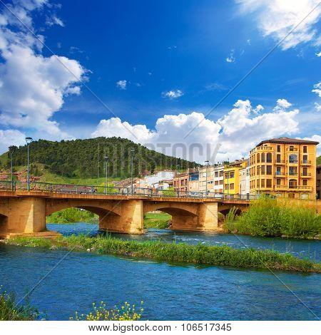 Najera bridge by The way of Saint James in La Rioja of Spain