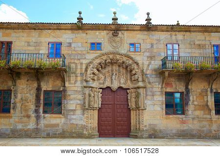 Santiago de Compostela Plaza Obradoiro end of Saint James Way in Galicia Spain
