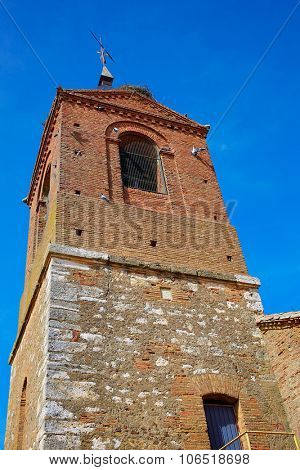 El burgo Ranero church by Saint James Way in Leon Spain