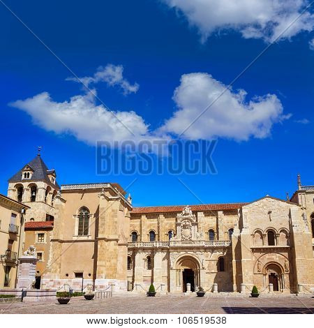 Leon San Isidoro church by the way of saint James at Castilla Spain