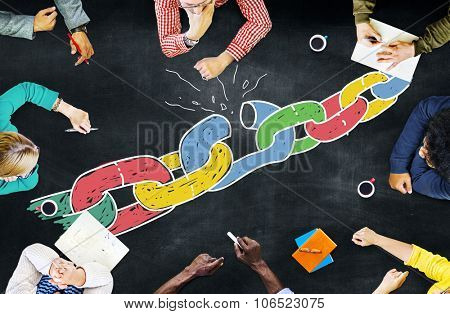 Chain Broken Stress Pressure Freedom Concept