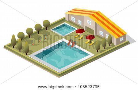 Vector Isometric Swimming Pool