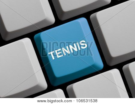 Blue Computer Keyboard: Tennis