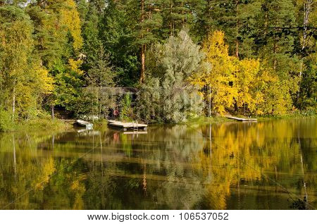 Pontoon In Autumn