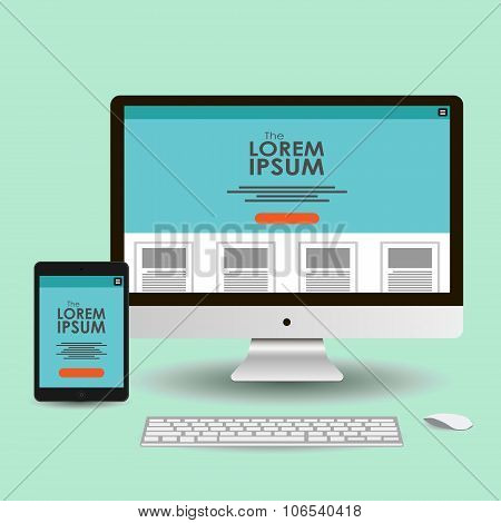 Adaptive website on computer and tablet