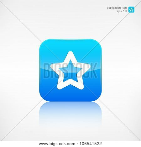 Star favorite sign web icon. Application button.