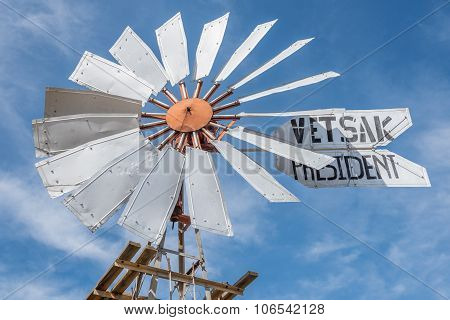 Historic Windmill In Loeriefontein