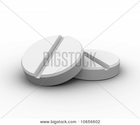 3D Render zwei Pillen