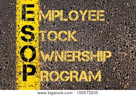 Business Acronym Esop As Employee Stock Ownership Program