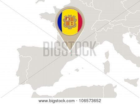 Andora On Europe Map